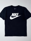 Nike Black Graphic Tee  Swoosh Logo Print (M)