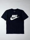 Nike Black Graphic Tee  Swoosh Logo Print (M)