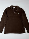 Lacoste Brown Long Sleeve Polo Classic Croc Logo (L)