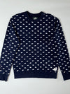 Roots Navy All-Over Print Sweatshirt  Beaver Pattern (M)