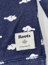 Roots Navy All-Over Print Sweatshirt  Beaver Pattern (M)
