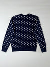 Roots Navy All-Over Print Sweatshirt  Beaver Pattern (M)