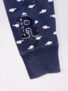 Roots Navy All-Over Print Sweatshirt  Beaver Pattern (M)