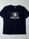 NBA Golden State Warriors Black Tee — Bridge Logo Graphic (L)