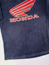 Honda Racing Black Ringer Tee  Red Wing Logo Graphic (L)