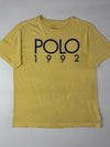 Polo Ralph Lauren Yellow Tee — “POLO 1992” Graphic Print (S)
