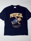 Physical Navy Graphic Tee “Yoga Beginner Class” Bear Print (2XL)