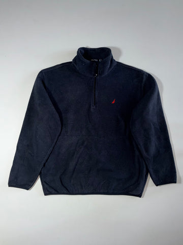 Nautica Quarter-Zip Fleece Pullover – Navy  (L/XL)