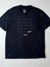 Nike Black Dri-FIT Tee — “Just Don’t Quit” Swoosh Grid Graphic (XL)