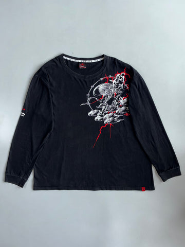 Vintage | Demon Graphic Longsleeve Tee Black | (2XL)