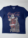 Coca-Cola Navy Tee  Vintage Santa “Holidays Are Coming” Graphic (2XL)