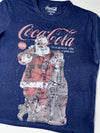 Coca-Cola Navy Tee  Vintage Santa “Holidays Are Coming” Graphic (2XL)