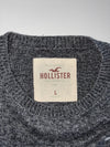Hollister Marled Knit Crewneck Sweater – Charcoal Grey  (L)