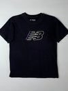 New Balance Black Tee Outline Logo Print, Kids 150 (XS)