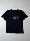 New Balance Black Tee Outline Logo Print, Kids 150 (XS)