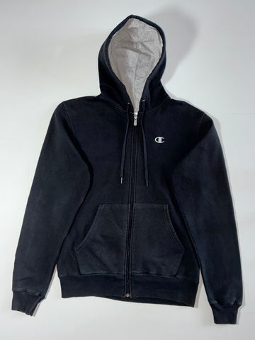 Champion Eco Authentic Full-Zip Hoodie – Black (S/M)