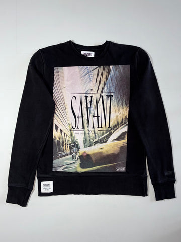 Savant NYC Graphic Crewneck Sweatshirt – Black  (M)