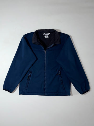Columbia Navy Fleece-Lined Softshell Jacket — Interchange System (M)