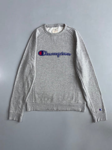 Champion | Script Logo Crewneck Sweatshirt Grey | (M)