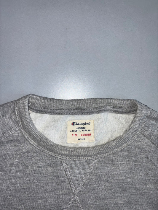 Champion | Script Logo Crewneck Sweatshirt Grey | (M)