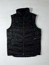 Oniarai Denim Black Puffer Vest Multi-Pocket Zip Utility Style (M)