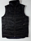 Oniarai Denim Black Puffer Vest Multi-Pocket Zip Utility Style (M)