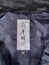 Oniarai Denim Black Puffer Vest Multi-Pocket Zip Utility Style (M)