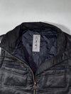 Oniarai Denim Black Puffer Vest Multi-Pocket Zip Utility Style (M)