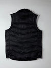Oniarai Denim Black Puffer Vest Multi-Pocket Zip Utility Style (M)
