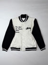 Stussy Grey & Black Varsity Jacket Embroidered (S)