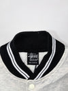 Stussy Grey & Black Varsity Jacket Embroidered (S)