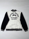 Stussy Grey & Black Varsity Jacket Embroidered (S)