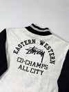 Stussy Grey & Black Varsity Jacket Embroidered (S)