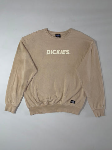 Dickies Beige Crewneck Sweatshirt  Classic Logo Print (XL)