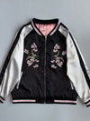Sukajan | Reversible Floral Bomber Jacket Black/Pink | (M)
