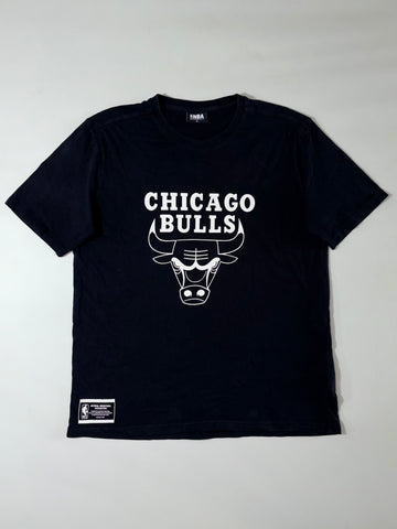 NBA Chicago Bulls Black Tee Bull Head Logo Graphic (XL)