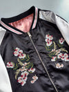 Sukajan | Reversible Floral Bomber Jacket Black/Pink | (M)