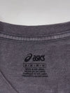 Asics Grey Vintage Tee  Retro Stitched Logo Print (M)