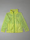 Adidas Neon Yellow Windbreaker Jacket – Green Zip, Hooded, (S)
