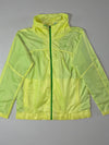 Adidas Neon Yellow Windbreaker Jacket – Green Zip, Hooded, (S)