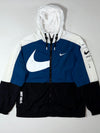 Nike Swoosh Colorblock Hooded Windbreaker – Navy/White/Black (XL)