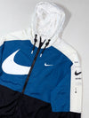 Nike Swoosh Colorblock Hooded Windbreaker – Navy/White/Black (XL)
