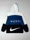 Nike Swoosh Colorblock Hooded Windbreaker – Navy/White/Black (XL)