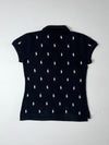 Ralph Lauren Black All-Over Pony Print Polo – Women’s (XS)
