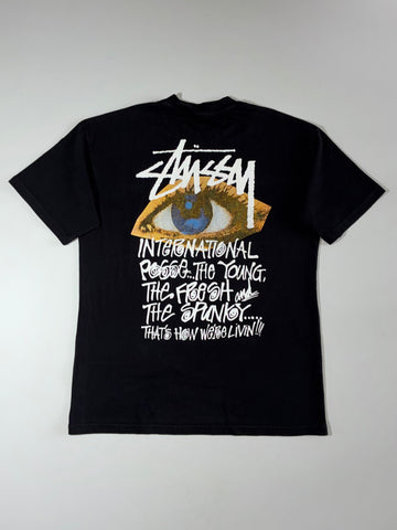 Stussy International Posse Eye Graphic Black T-Shirt (L)