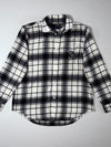 Polo Ralph Lauren Black & White Plaid Flannel Shirt – Sequin Logo,(L)