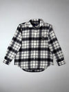 Polo Ralph Lauren Black & White Plaid Flannel Shirt – Sequin Logo,(L)