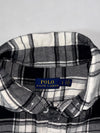 Polo Ralph Lauren Black & White Plaid Flannel Shirt – Sequin Logo,(L)