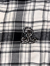 Polo Ralph Lauren Black & White Plaid Flannel Shirt – Sequin Logo,(L)