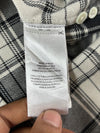Polo Ralph Lauren Black & White Plaid Flannel Shirt – Sequin Logo,(L)